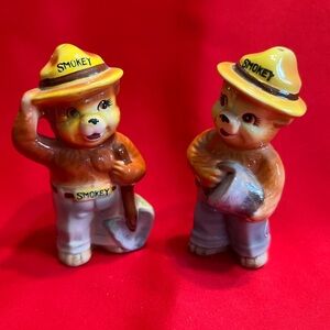 *Vintage* Smokey the Bear Salt & Pepper Shakers